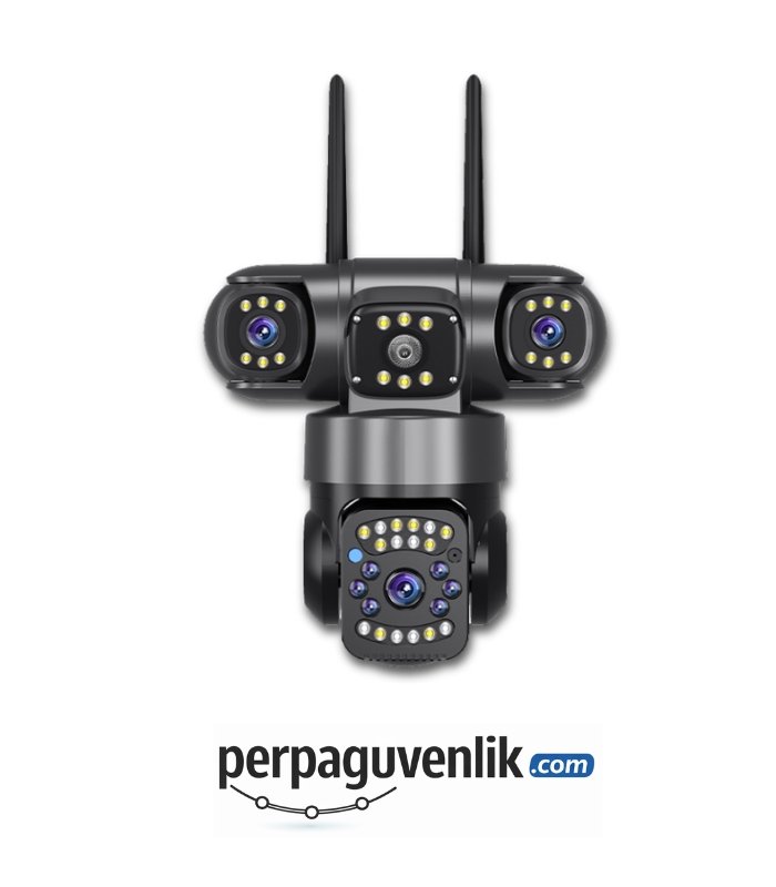 1-Çift Lens WiFi PTZ 6MP Akıllı Kablosuz Güvenlik Kamerası – V380 Pro perpaguvenlik.com