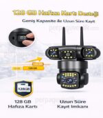 Çift Lens WiFi PTZ 6MP Akıllı Kablosuz Güvenlik Kamerası – V380 Pro - Görsel 10