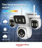 Hieasy 4 Lens 4G 8MP Güneş Panelli Kablosuz Güvenlik Kamerası - Görsel 2