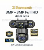 Çift Lens WiFi PTZ 6MP Akıllı Kablosuz Güvenlik Kamerası – V380 Pro - Görsel 2