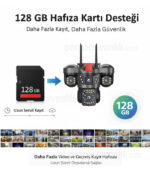 3 Lensli 6MP Full HD WiFi Güvenlik Kamerası | Hareket Takibi, Çift Yönlü Ses, Siren Alarm, IP67, 128GB Destek, V380 Pro - Görsel 10