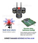 3 Lensli 6MP Full HD WiFi Güvenlik Kamerası | Hareket Takibi, Çift Yönlü Ses, Siren Alarm, IP67, 128GB Destek, V380 Pro - Görsel 6