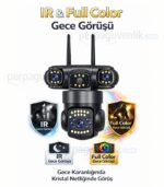 Çift Lens WiFi PTZ 6MP Akıllı Kablosuz Güvenlik Kamerası – V380 Pro - Görsel 5