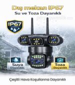 Çift Lens WiFi PTZ 6MP Akıllı Kablosuz Güvenlik Kamerası – V380 Pro - Görsel 6