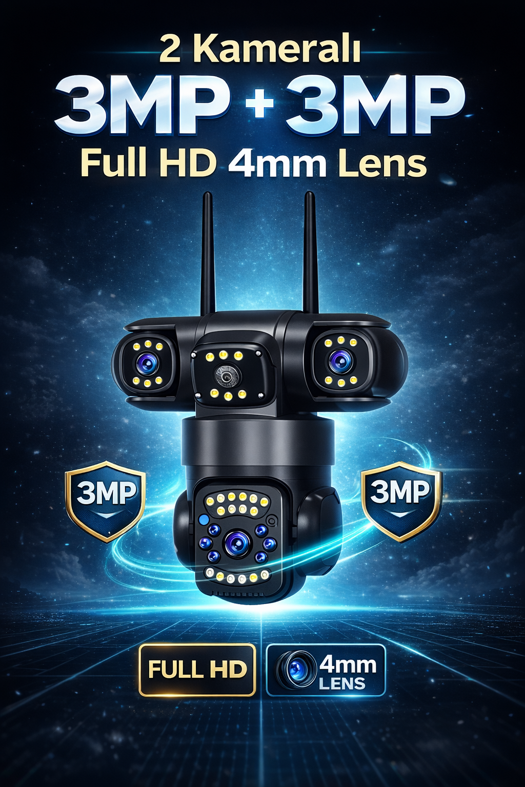 Çift Lens WiFi PTZ 6MP Akıllı Kablosuz Güvenlik Kamerası – V380 Pro-2-perpaguvenlik.com