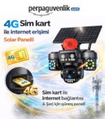 3 Kameralı 4G Güneş Enerjili Güvenlik Kamerası | Full HD, IP67, Çift Yönlü Ses, VeeSky - Görsel 3