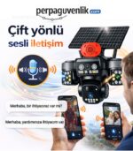 3 Kameralı 4G Güneş Enerjili Güvenlik Kamerası | Full HD, IP67, Çift Yönlü Ses, VeeSky - Görsel 4