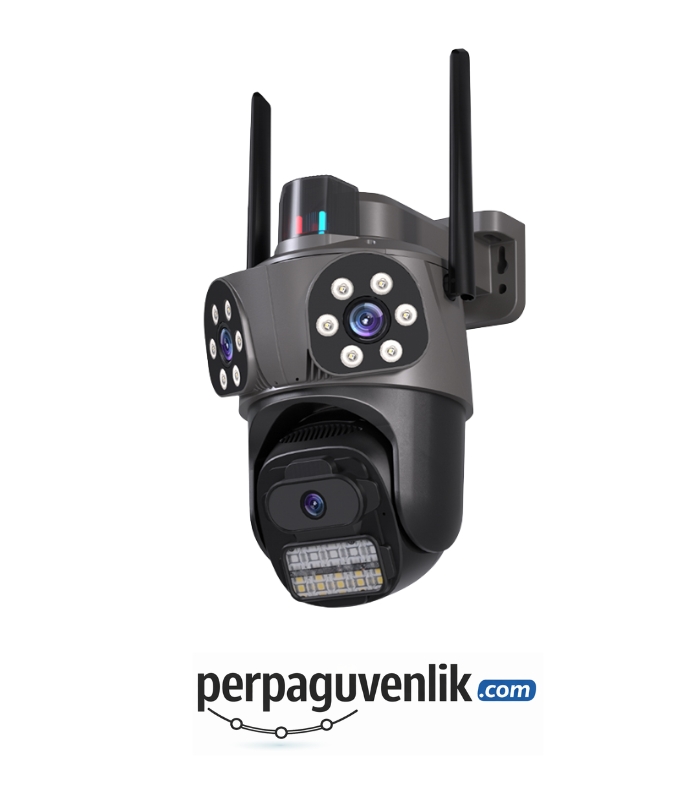 RX-35 AI WiFi 3 Kameralı 6MP Full HD PTZ Güvenlik Kamerası img1 perpaguvenlik.com