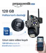 WiFi 3 Kameralı 6MP Full HD PTZ Güvenlik Kamerası | Hareket Takibi, Bildirim, Renkli Gece Görüşü, İCSee - Görsel 11