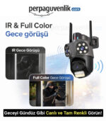 WiFi 3 Kameralı 6MP Full HD PTZ Güvenlik Kamerası | Hareket Takibi, Bildirim, Renkli Gece Görüşü, İCSee - Görsel 8