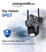 WiFi 3 Kameralı 6MP Full HD PTZ Güvenlik Kamerası | Hareket Takibi, Bildirim, Renkli Gece Görüşü, İCSee - Görsel 9