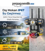 3 Kameralı 6MP 4mm Lens 10X Optik Zoom WiFi PTZ Yoosee Güvenlik Kamerası - Görsel 9