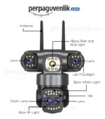 3 Kameralı 6MP 4mm Lens 10X Optik Zoom WiFi PTZ Yoosee Güvenlik Kamerası - Görsel 2
