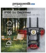 3 Kameralı 6MP 4mm Lens 10X Optik Zoom WiFi PTZ Yoosee Güvenlik Kamerası - Görsel 4