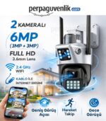 RX-23AI 2 Kameralı 6MP 3.6mm Lens WiFi PTZ Güvenlik Kamerası | Full Color Gece Görüşlü IP67 Dış Mekan İCSee - Görsel 2
