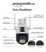 RX-23AI 2 Kameralı 6MP 3.6mm Lens WiFi PTZ Güvenlik Kamerası | Full Color Gece Görüşlü IP67 Dış Mekan İCSee - Görsel 7